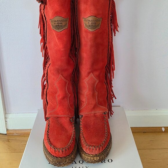 Never Worn Red El Vaquero Colleen Boots Sz 40 - Picture 4 of 12